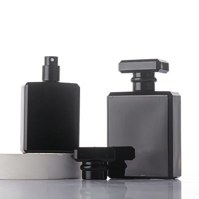 Square Perfume Glass Mist Spray Bottle 50ml 100ml Customizable Luxury