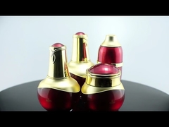 50г 50мл 120мл Роскошная косметическая упаковка Красное стекло Акриловое лосьон Эссенция Крем для лица банка